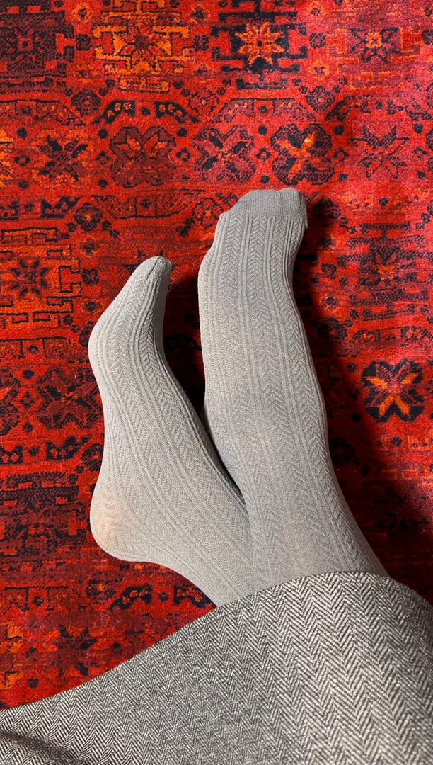 جوراب گندمی فانتزی زنانه سه ربع