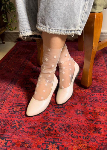 جوراب توری خالدار زنانه طرح درشت فشن